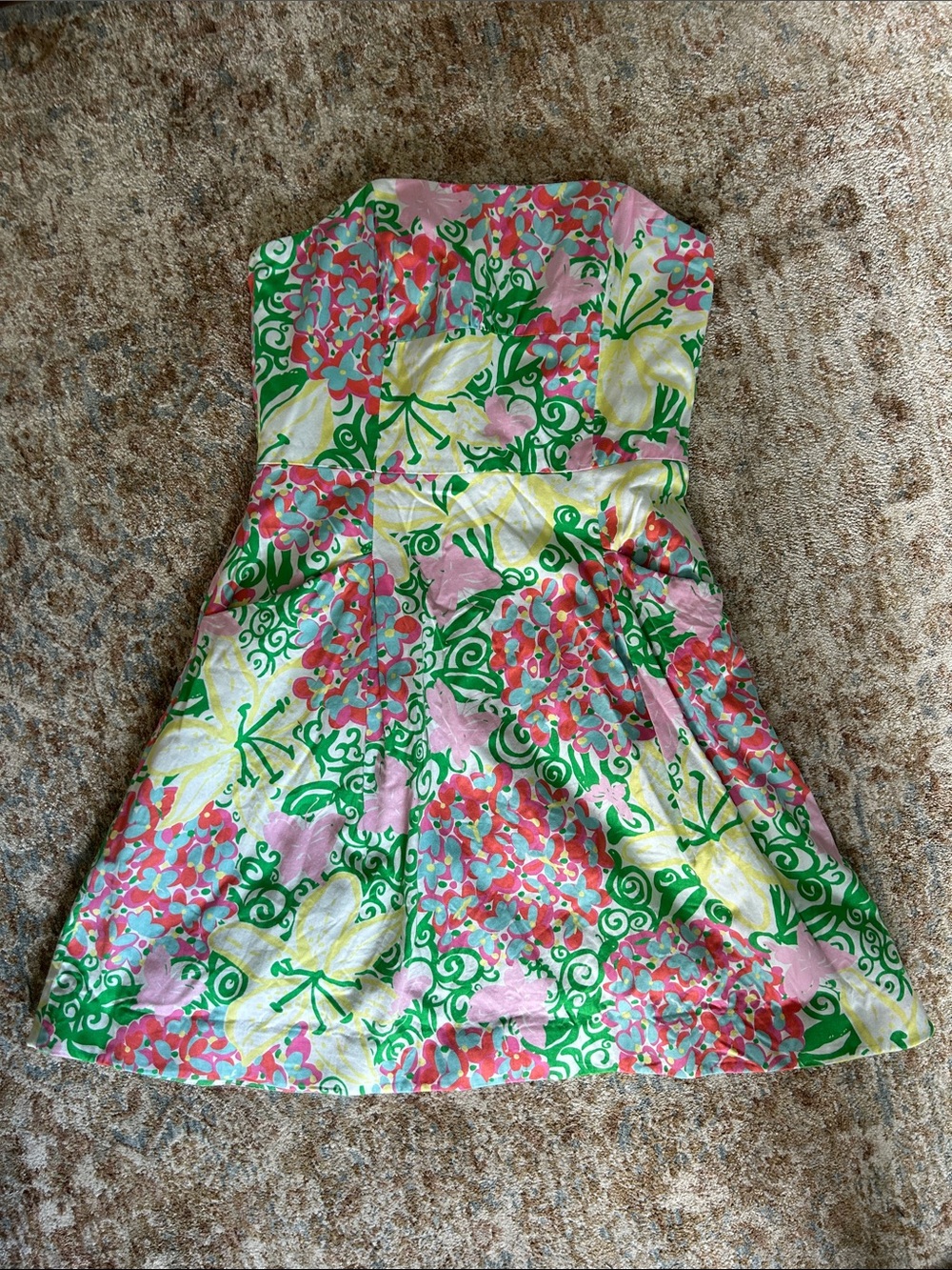 Lilly Pulitzer Strapless Fit and Flare dress, sz 6